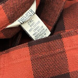 Duluth Trading Women's Size‎ 2XL Plaid Quilt Lined Snap Long Sleeve Shacket
